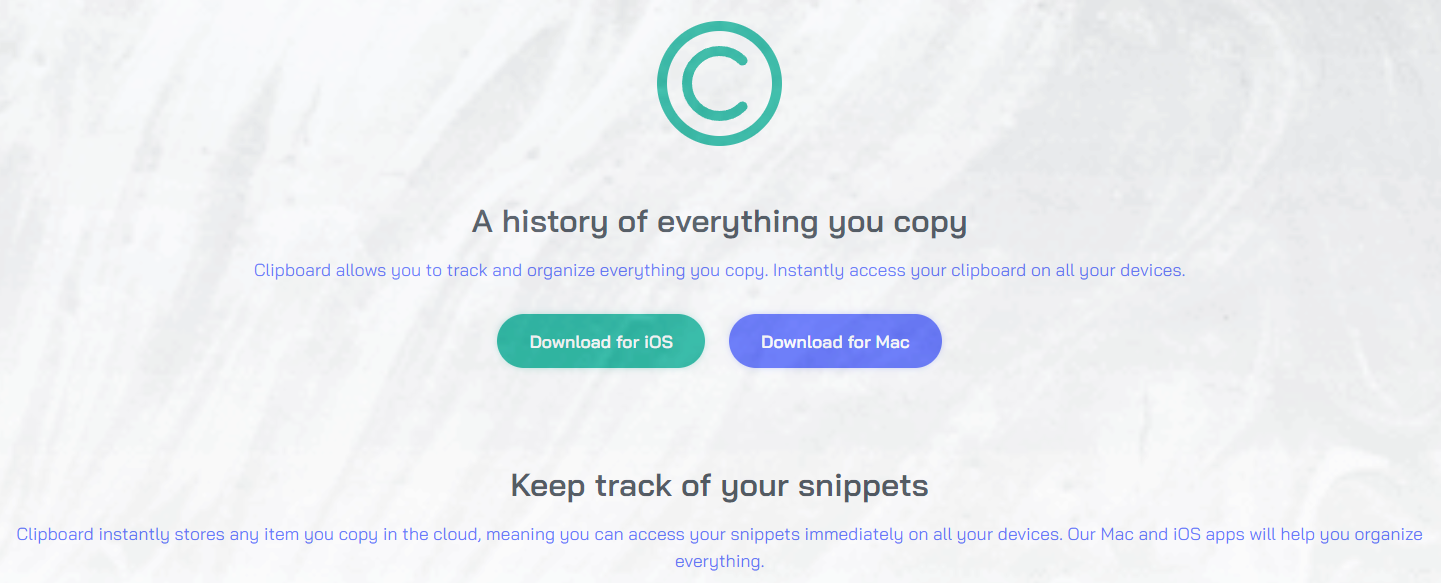clipboarde landing page